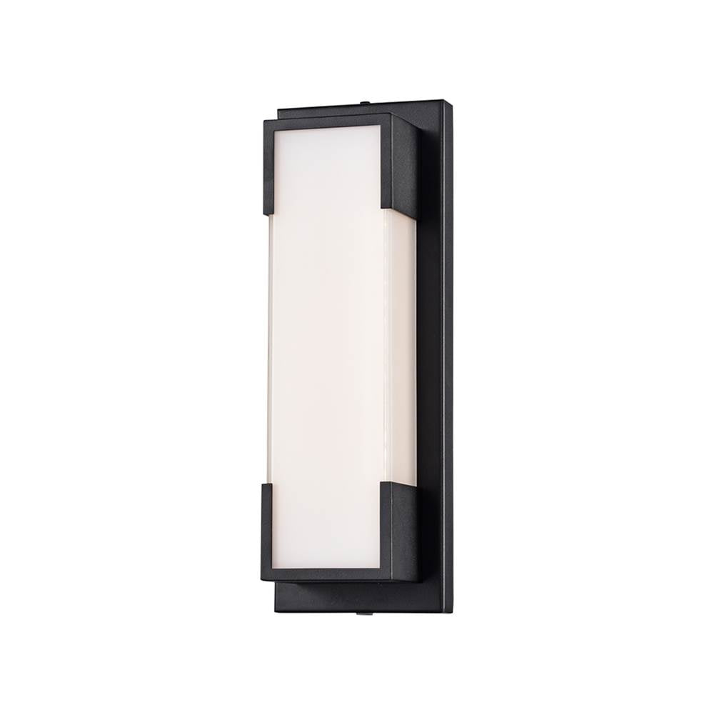 Eurofase 37073-015 Powder Coat Black Thornhill, Wall Sconce, 13.5'', Powder Coat Black, White Glass Image 1