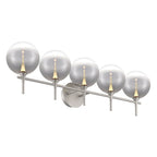 Eurofase Iissa, Vanity, 5lt, Satin Nickel, Smoked Glass