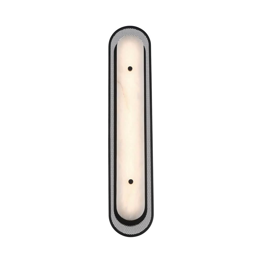 Eurofase 49444-025 Matte Black Tramore, Wall Sconce , 30'', Matte Black, Alabaster Image 2