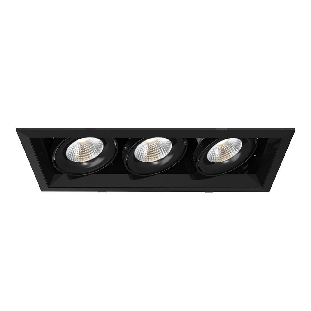 Eurofase  Multiple 15w 3 Lights Trim 20 Degree Gimbal 3500k Black/black