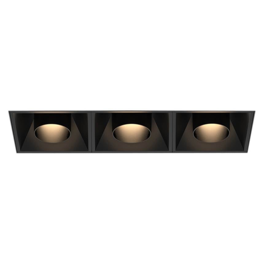 Eurofase Bravo 15w 3 Light Black Trimless Snoot Gimbal Wide 3500k Clear Lens