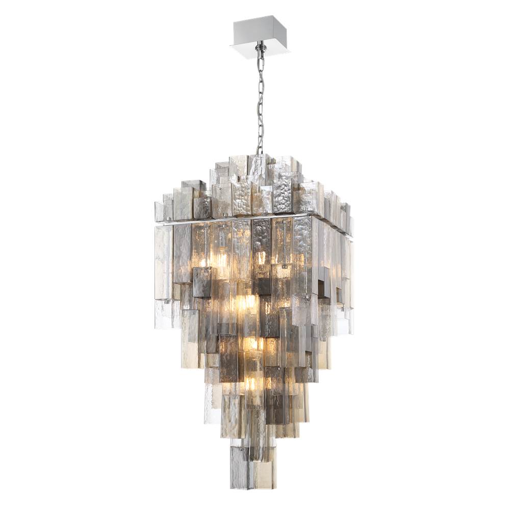 Eurofase 47912-014 Chrome Altesa, Chandelier, 20-light, 46'', Chrome, Mixed Glass Image 6