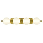 Eurofase 47194-014 Gold Palmas, Vanity, 4lt, 30'', Gold, White Glass Image 5