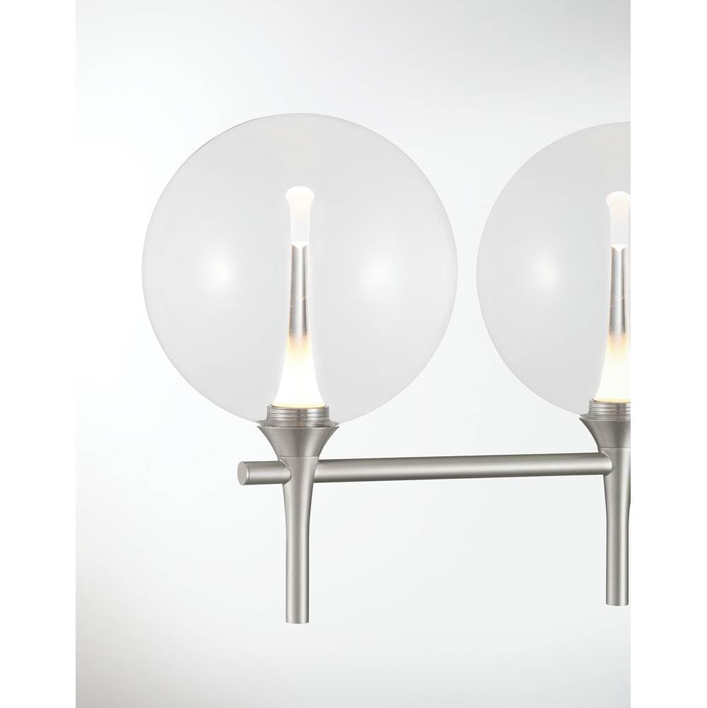 Eurofase 48920-018 Satin Nickel Iissa, Vanity, 5lt, Satin Nickel, Clear Glass Image 3