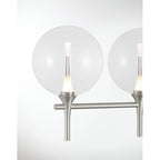 Eurofase 48920-018 Satin Nickel Iissa, Vanity, 5lt, Satin Nickel, Clear Glass Image 3