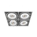 Eurofase  Multiple 15w 4 Lights Square Trimless 20 Degree Gimbal 3500k White