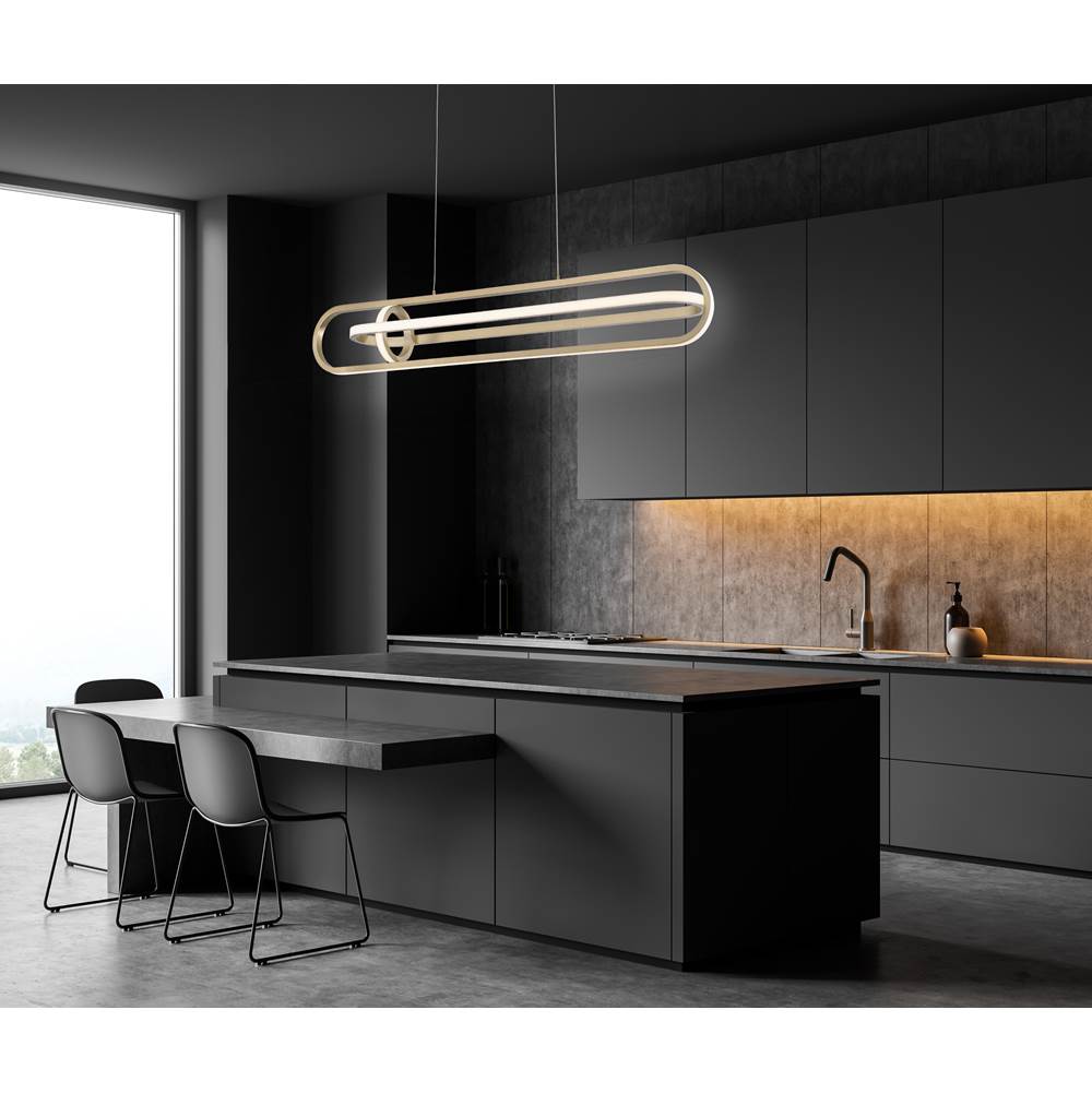 Eurofase 37039-028 Matte Gold Demark, Chandelier , 42'', Matte Gold Image 6
