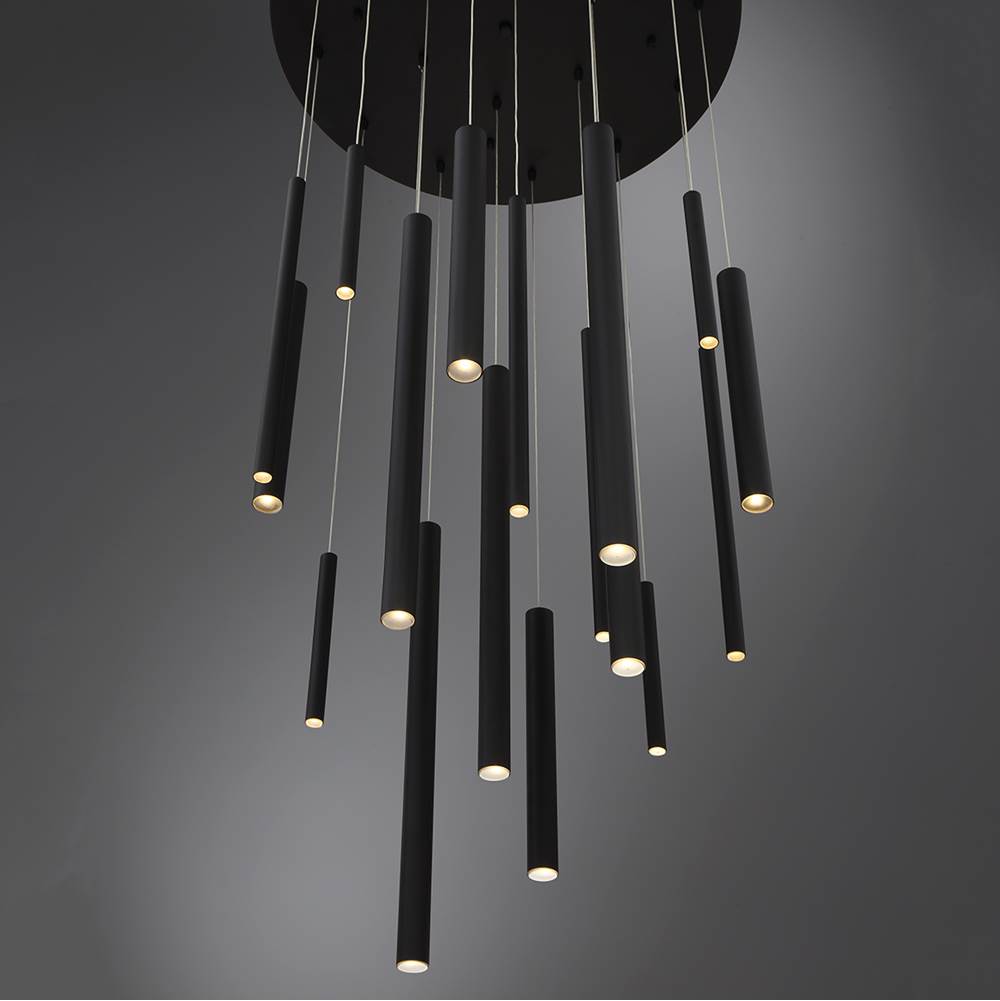 Eurofase 31445-016 Matte Black Santana, Chandelier , 18-light, 24'', Matte Black Image 4