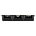 Eurofase Bravo 10w 3 Light Black Trimless Wide 3500k Clear Lens