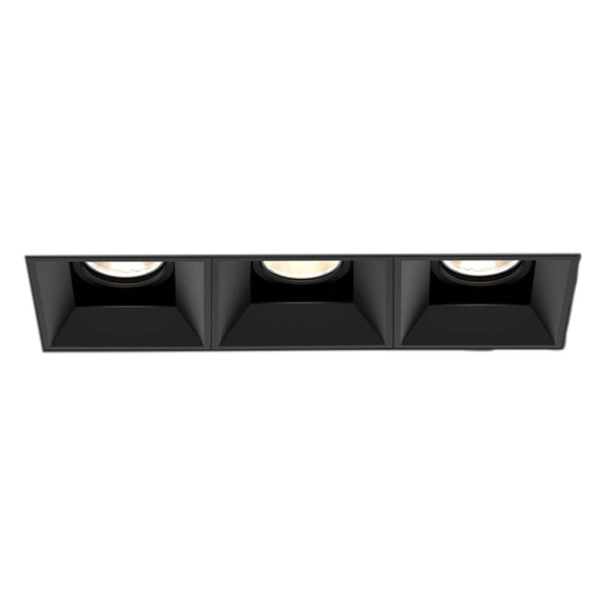 Eurofase Bravo 15w 3 Light Black Trimless Wide 3000k Clear Lens
