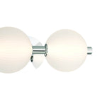 Eurofase Palmas, Vanity, 4lt, 30'', Polished Nickel, White Glass