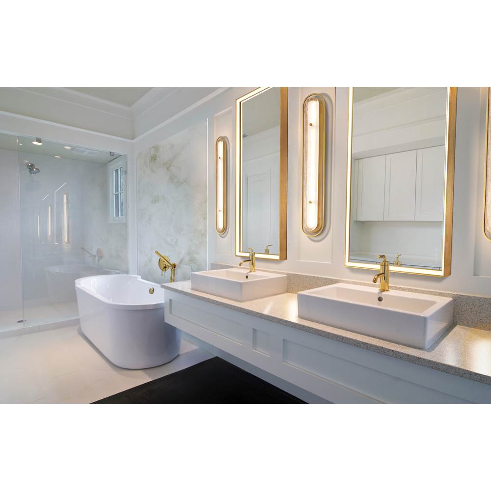 Eurofase 49174-014 Gold Tramore, Wall Sconce, 30'', Gold, Silver Glass Image 7