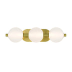 Eurofase 47193-017 Gold Palmas, Vanity, 3lt, 23'', Gold, White Glass Image 4