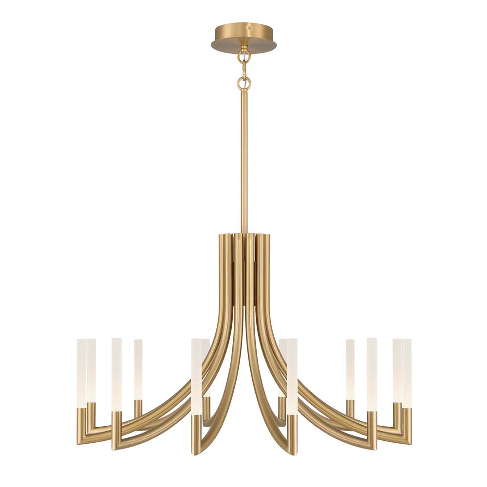 Eurofase 49011-012 Gold Olette, Chandelier, 12-light, 36'', Gold, Frosted Acrylic Image 3