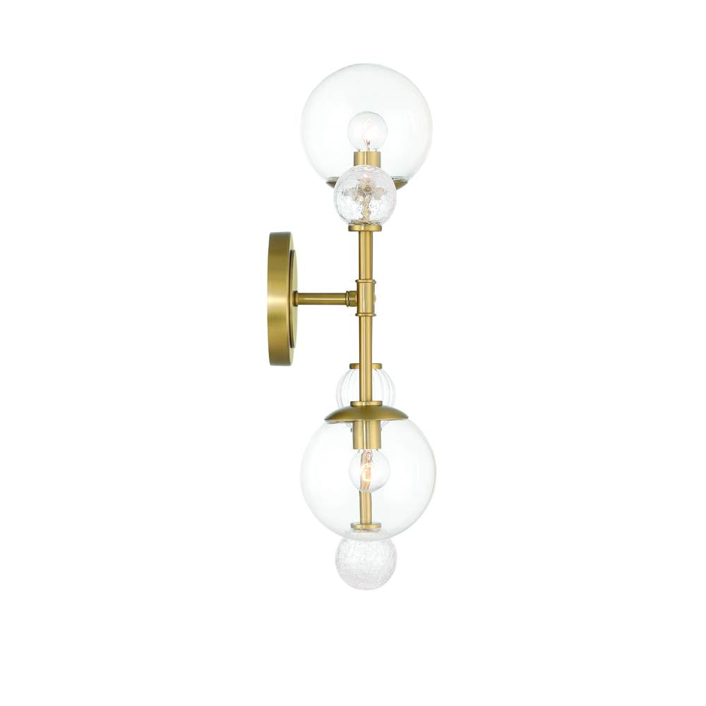 Eurofase 47359-017 Gold Traiton, Wall Sconce, 2-light, 20'', Gold, Clear Glass Image 4