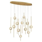 Eurofase Barletta, Chandelier , 12-light, 38'', Gold