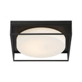 Eurofase 39333-032 Matte Black Rover, Flush Mount, 15'', Matte Black, White Glass Image 1