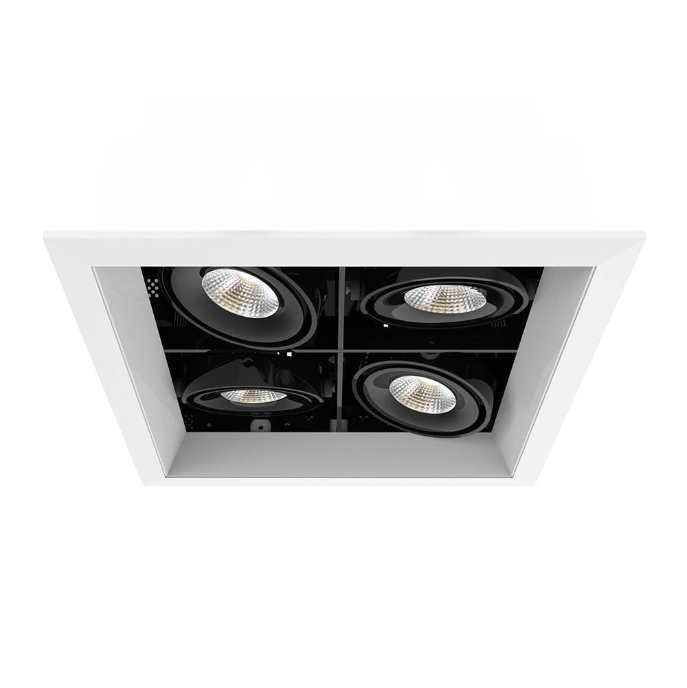 Eurofase  Multiple 15w 4 Lights Square Trim 20 Degree Gimbal 4000k White/black