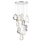 Eurofase Norah, Chandelier, 12-light, 24'', Polished Nickel, Mixed Glass