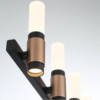 Eurofase 45238-017 Brass Black Mix Albany, Vanity, 6lt, 32'', Brass-black Mix, White Acrylic Image 2