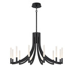 Eurofase 49011-036 Matte Black Olette, Chandelier, 12-light, 36'', Matte Black, Frosted Acrylic Image 2