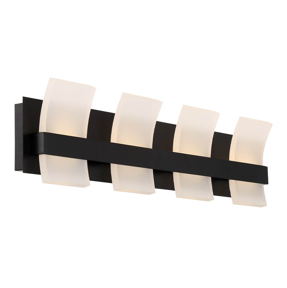 Eurofase 35656-023 Matte Black Cambridge, Vanity, 4lt, 29'', Matte Black, White Acrylic Image 2