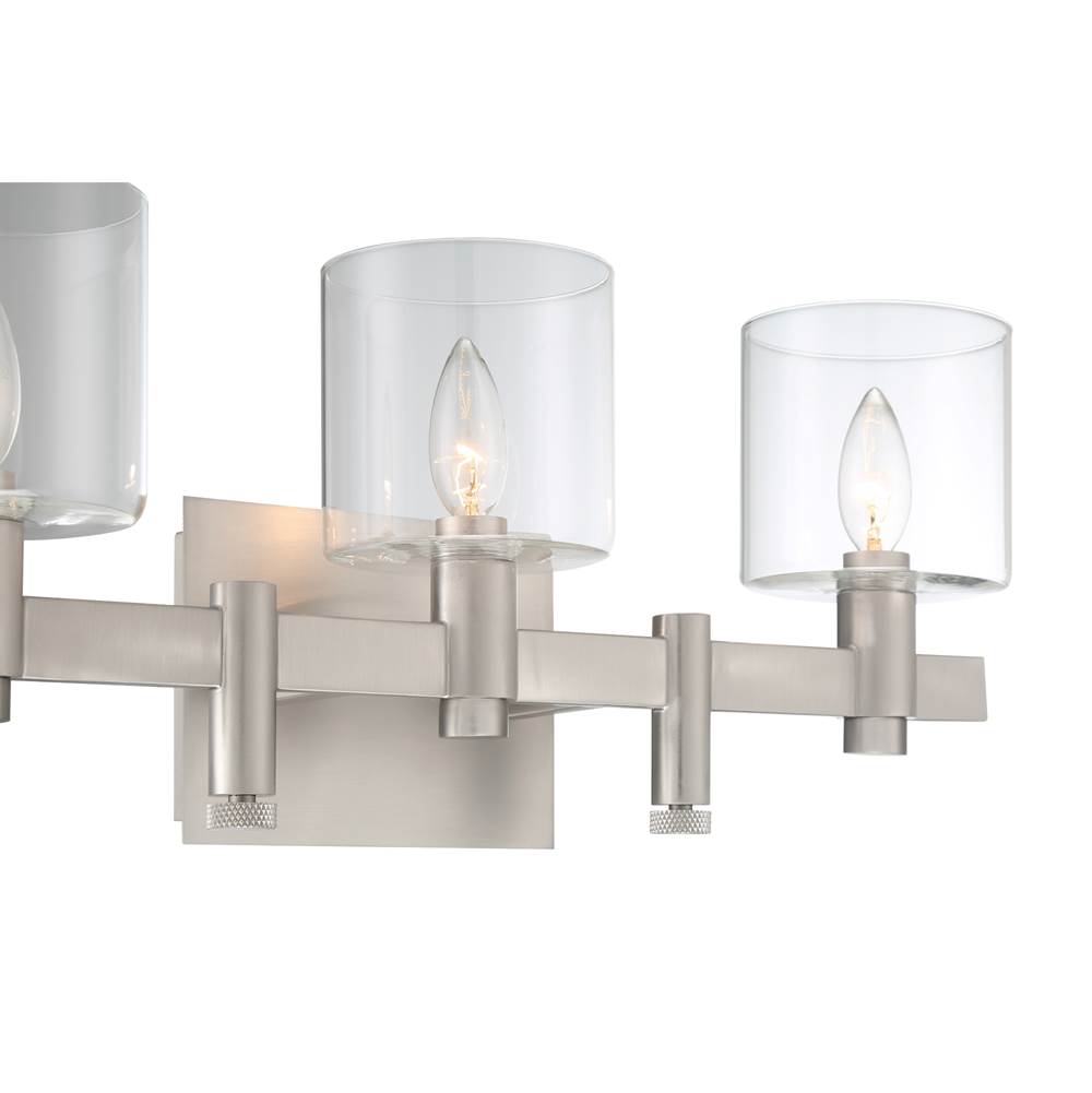 Eurofase Decato, Vanity, 3lt, 21'', Satin Nickel, Clear Glass