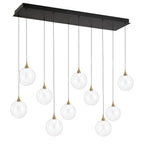 Eurofase 48932-011 Gold Iissa, Chandelier, 10-light, 47'', Gold, Clear Glass Image 1