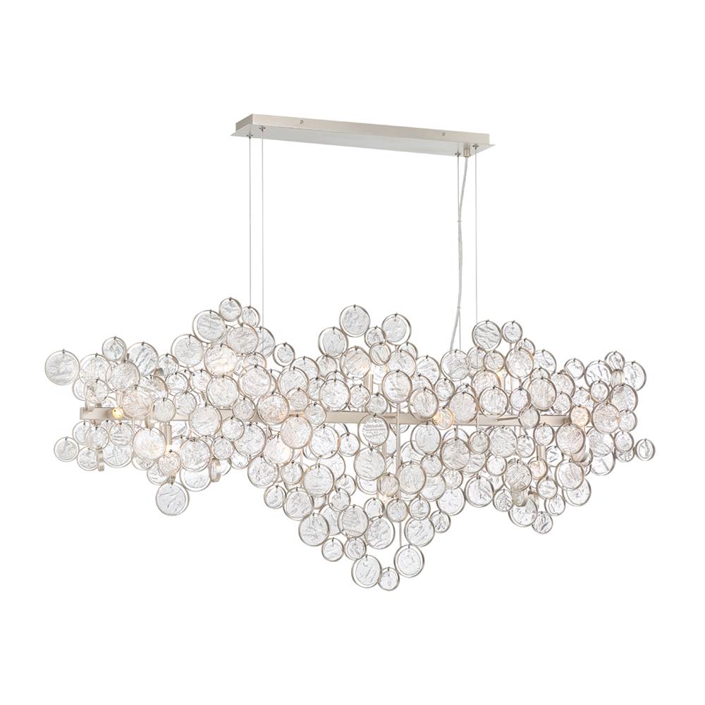 Eurofase 34032-015 Chrome Trento, Chandelier, 15-light, 56'', Chrome, Clear Glass Image 2
