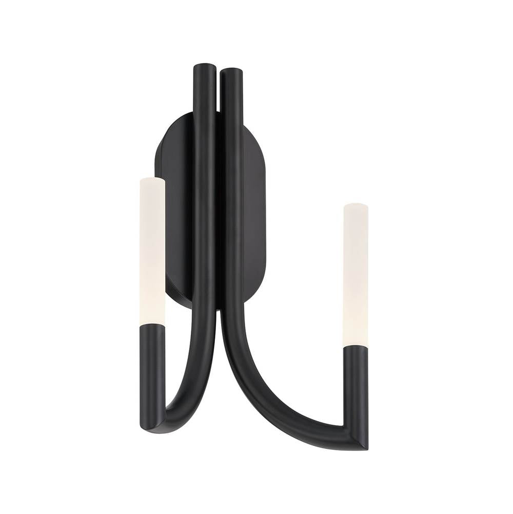 Eurofase 49009-033 Matte Black Olette, Wall Sconce, 2-light, 17'', Matte Black, Frosted Acrylic Image 2