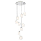 Eurofase 38043-027 Chrome Paget, Chandelier, 9-light, 20'', Chrome, Clear Glass Image 1