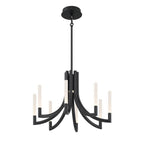 Eurofase 49010-039 Matte Black Olette, Chandelier, 8-light, 24'', Matte Black, Frosted Acrylic Image 2