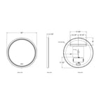 Eurofase Artell, Mirror , 32'' X 32'', Brushed Gold