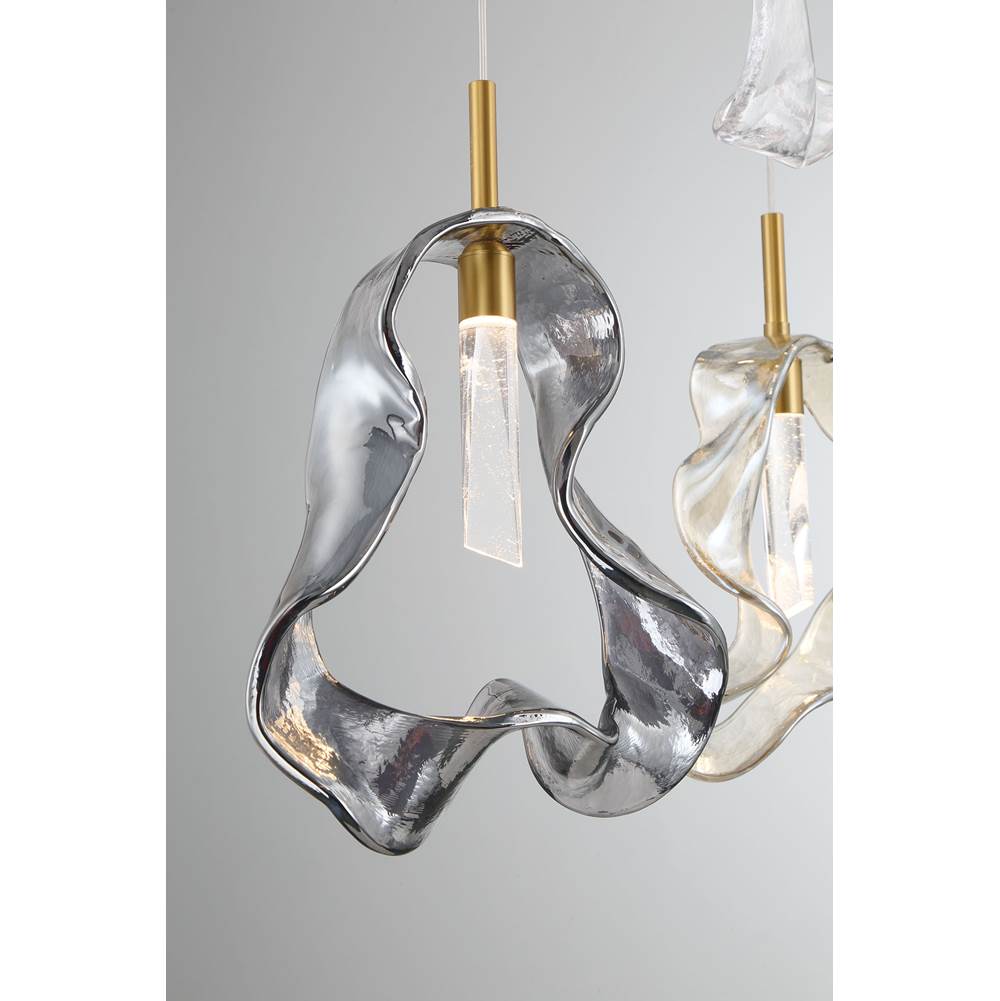 Eurofase 49239-010 Gold Norah, Chandelier, 9-light, 51'', Gold, Mixed Glass Image 3