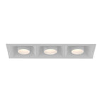 Eurofase BVOR3T02SGSGG1027WCL  Bravo 10w 3 Light White Trim Snoot Gimbal Wide 2700k Clear Lens Image 1