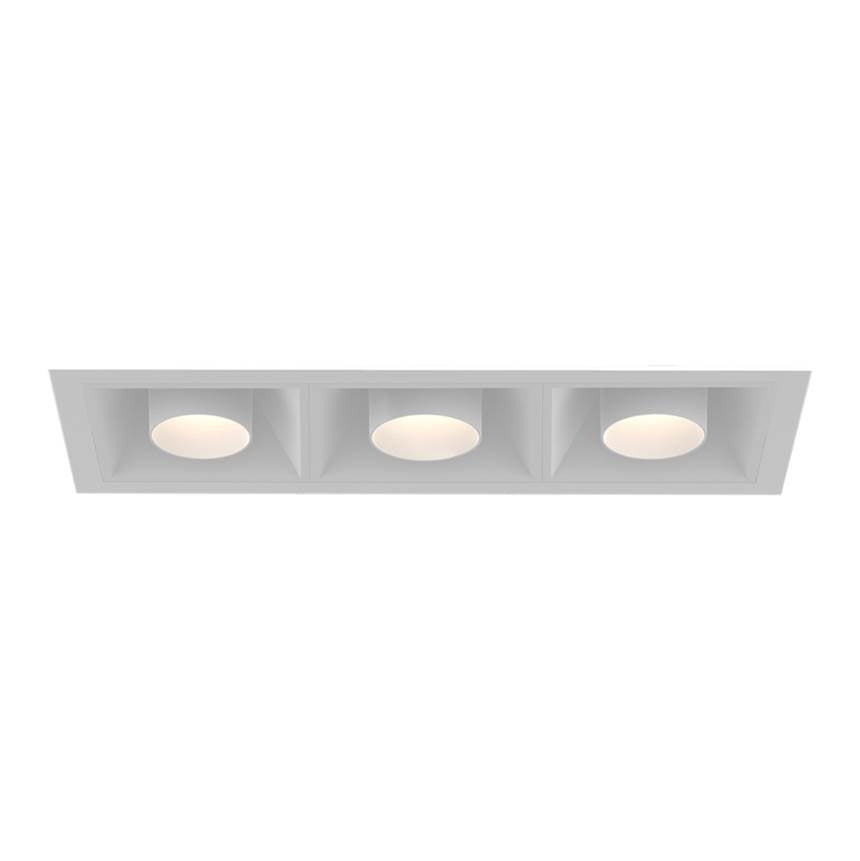 Eurofase BVOR3T02SGSGG1527WCL  Bravo 15w 3 Light White Trim Snoot Gimbal Wide 2700k Clear Lens Image 1