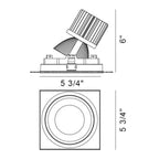 Eurofase 35140-35-01 Black Amigo 26w 1 Light Square Trimless Gimbal 3500k White Image 2