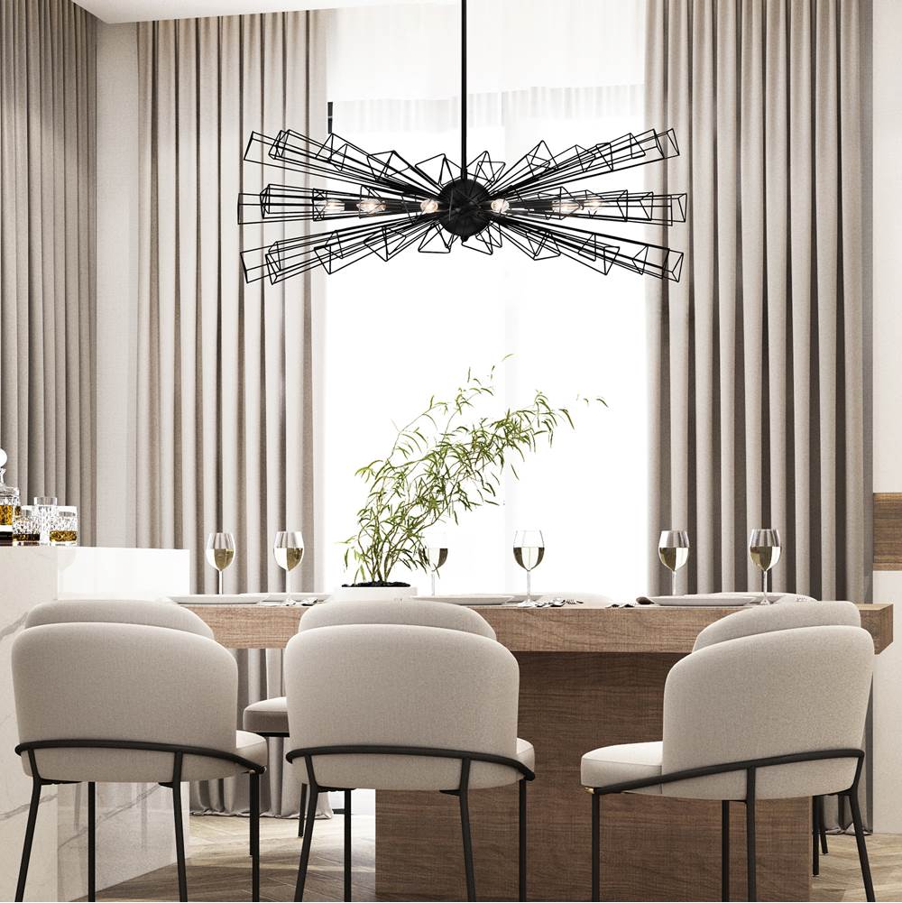 Eurofase 46761-019 Matte Black Dendelio, Chandelier , 10-light, 45'', Matte Black Image 5