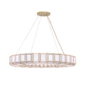 Eurofase Belmont, Chandelier, 16-light, 48'', Antique Brass, White Glass