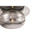Eurofase 37087-021 Polished Nickel Nottingham, Flush Mount, 14'', Polished Nickel, Smoked Glass Image 1