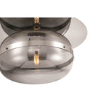 Eurofase 37087-021 Polished Nickel Nottingham, Flush Mount, 14'', Polished Nickel, Smoked Glass Image 1