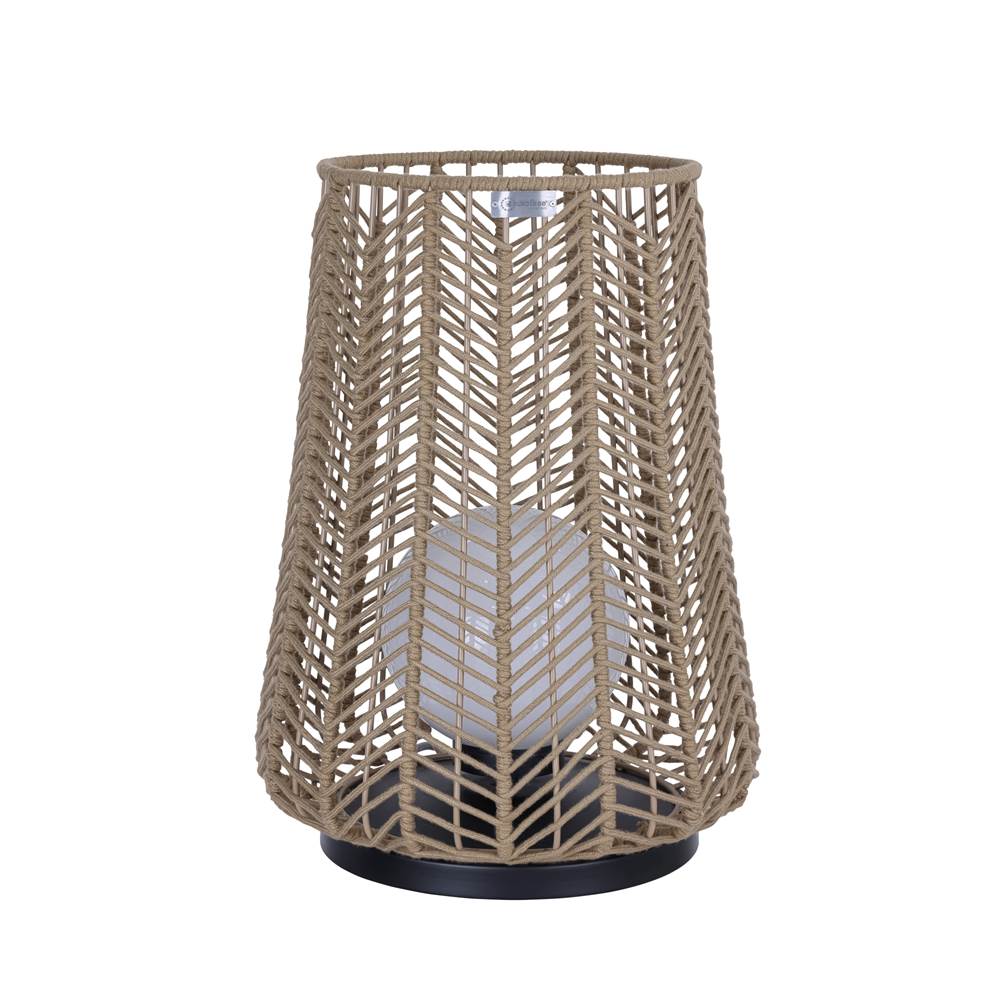 Eurofase 46629-012 Matte Black Elice, Outdoor, 22'', Matte Black, Brown Rope Image 3