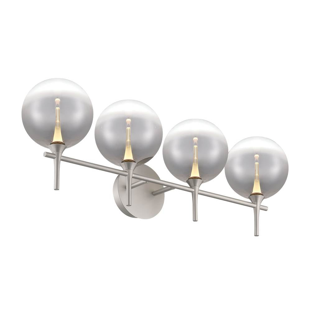 Eurofase 48917-025 Satin Nickel Iissa, Vanity, 4lt, Satin Nickel, Smoked Glass Image 2