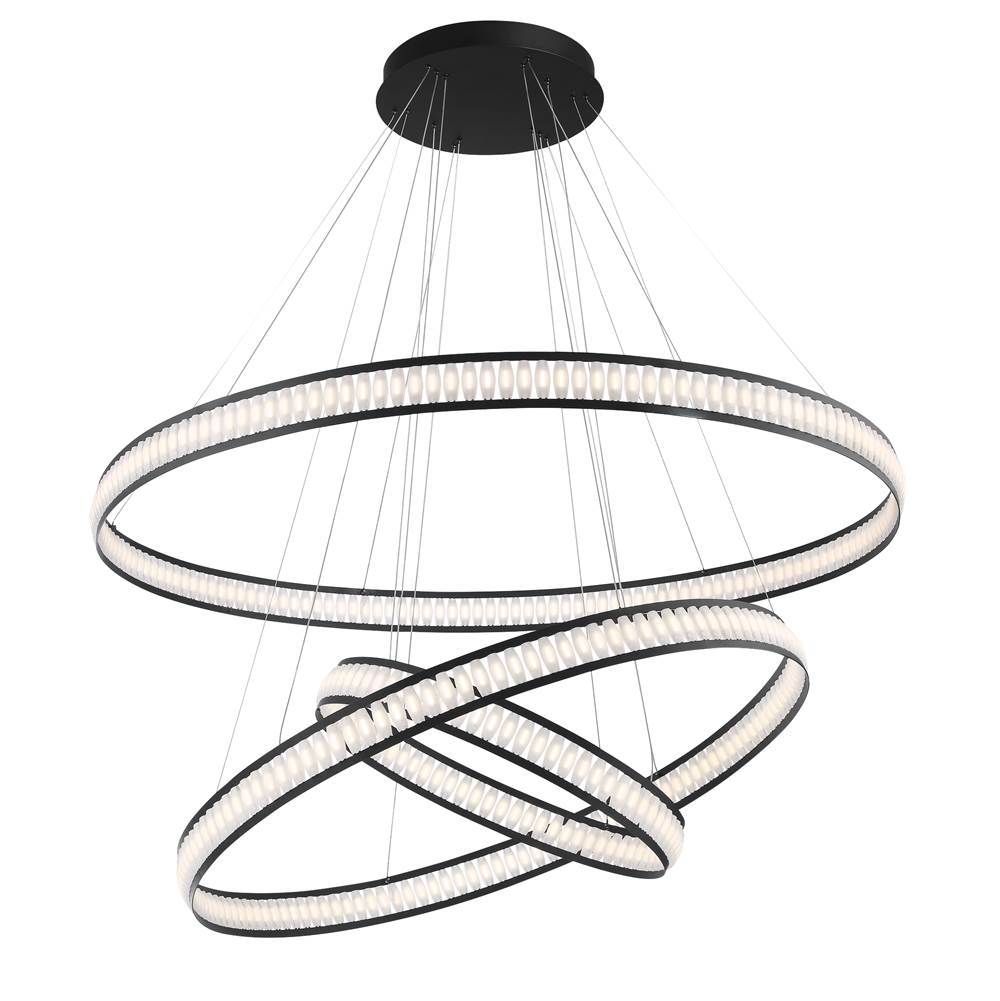 Eurofase 37090-012 Matte Black Forster, Chandelier , 3-light, 60'', Matte Black Image 5