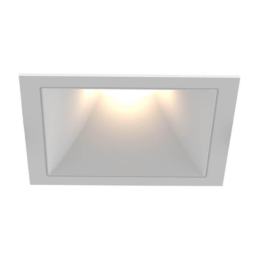 Eurofase OSC5ST02RF024030WCL White Oscar Large 40w Square White Trim Black Baffle Wide 3000k Clear Lens Image 1