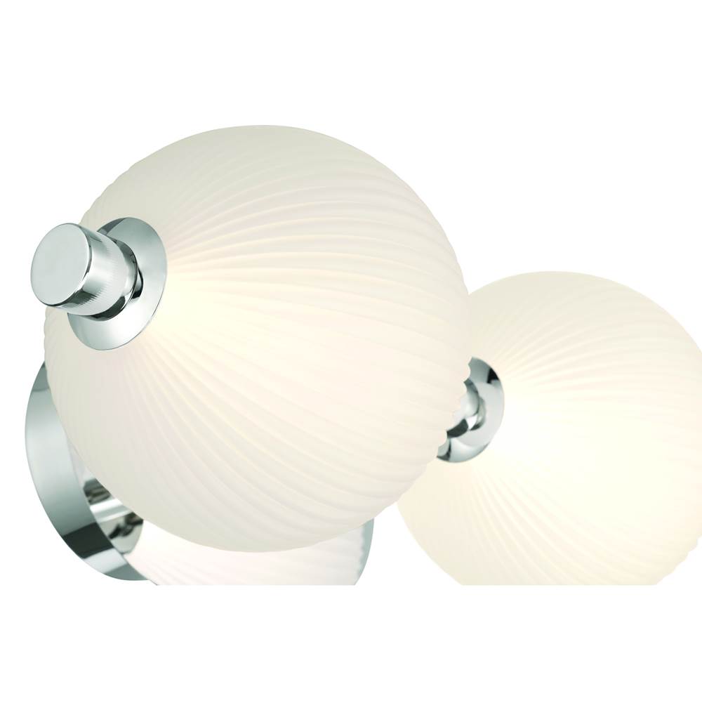 Eurofase 47192-027 Polished Nickel Palmas, Vanity, 2lt, 15'', Polished Nickel, White Glass Image 3