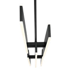 Eurofase 37065-010 Matte Black Cameno, Chandelier, 55'', Matte Black, White Acrylic Image 1