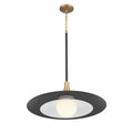 Eurofase 46785-046 Matte Black Welsh, Pendant, 30'', Matte Black, White Glass Image 1