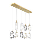 Eurofase 49239-010 Gold Norah, Chandelier, 9-light, 51'', Gold, Mixed Glass Image 8
