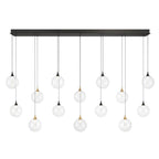 Eurofase 48940-016 Gold Black Mix Iissa, Chandelier, 14-light, 72'', Gold-black Mix, Clear Glass Image 5
